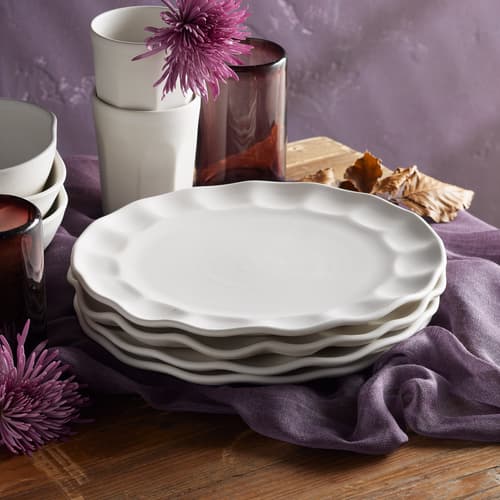 Luna Fluted Dinner Plate Set