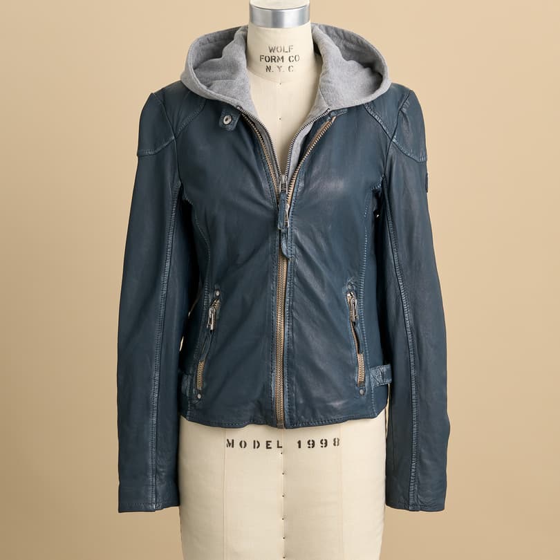 Blue Leather Jacket, Upto 25% OFF