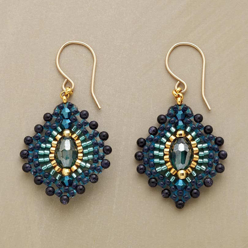 BLUE PLUME EARRINGS view 1