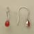 RED CORAL DROP EARRINGS view 1