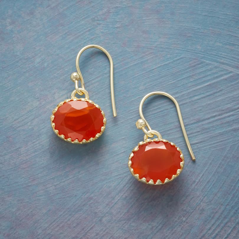 CARNELIAN BLAZE EARRINGS view 1