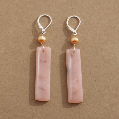 Rose &amp; Gold Earrings View 1