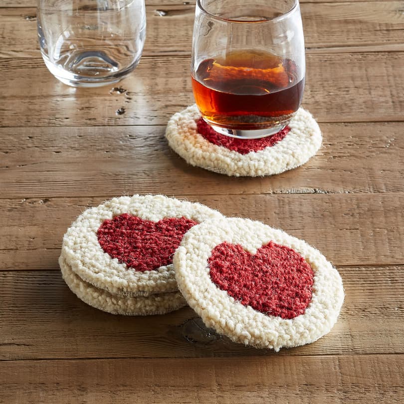 HEART COASTERS, SET OF 4 view 1