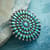 1950S FOX TURQUOISE CLUSTER PIN view 1