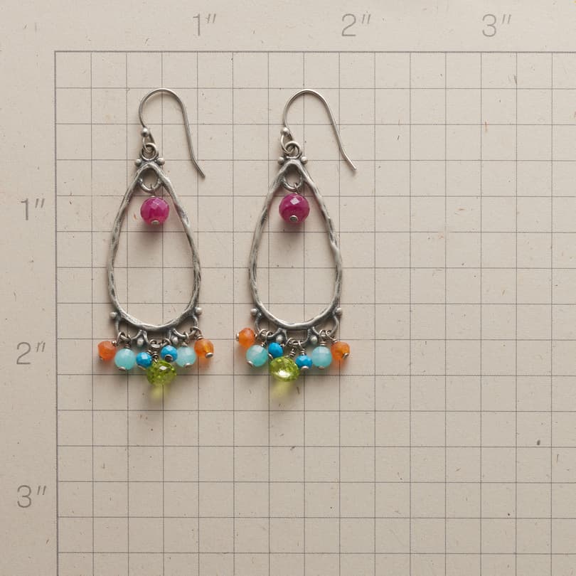 Caged Ruby Earrings View 2
