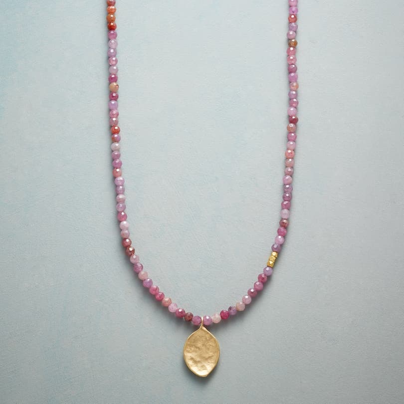 RUBY LEAF NECKLACE view 1