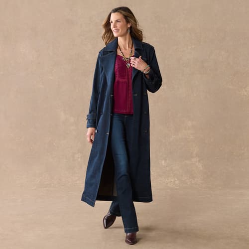 Faye Denim Trench Coat View 7C_INK