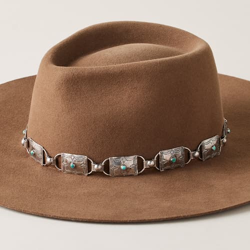 1950S FOX TURQUOISE HAT BAND view 1