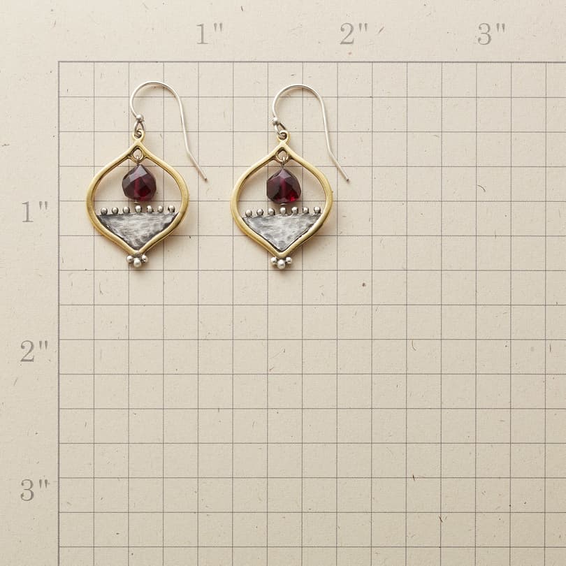 GARNET RISING EARRINGS view 1