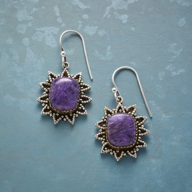 BURST OF PURPLE EARRINGS view 1