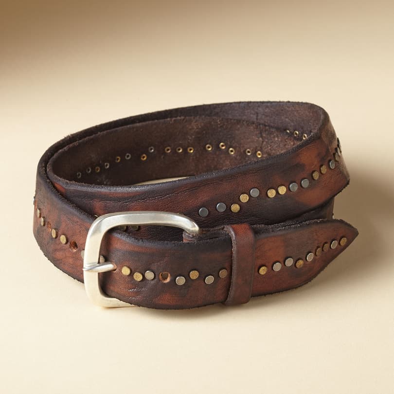 TUSCAN STUDDED BELT view 1 BROWN
