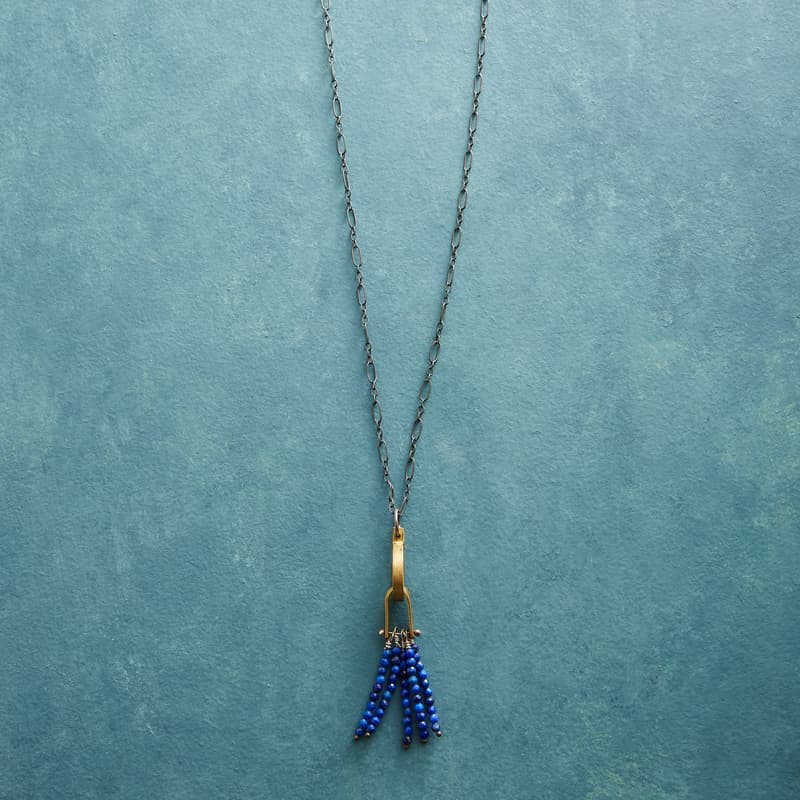 Lapis Tassel Necklace View 1