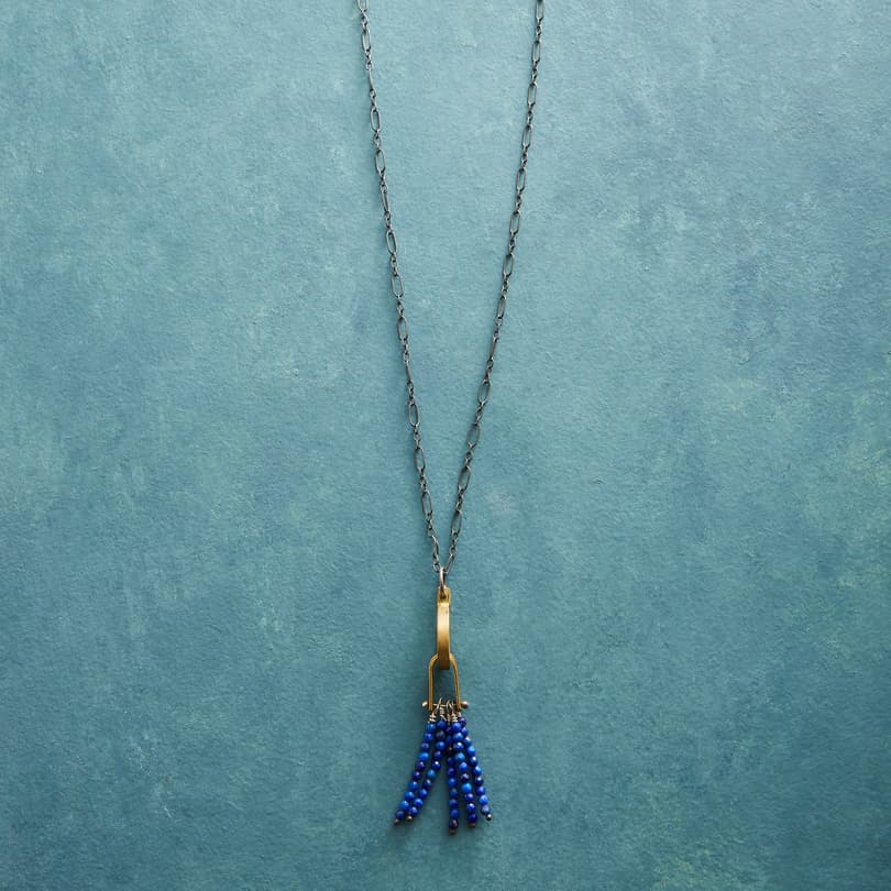 Lapis Tassel Necklace View 1