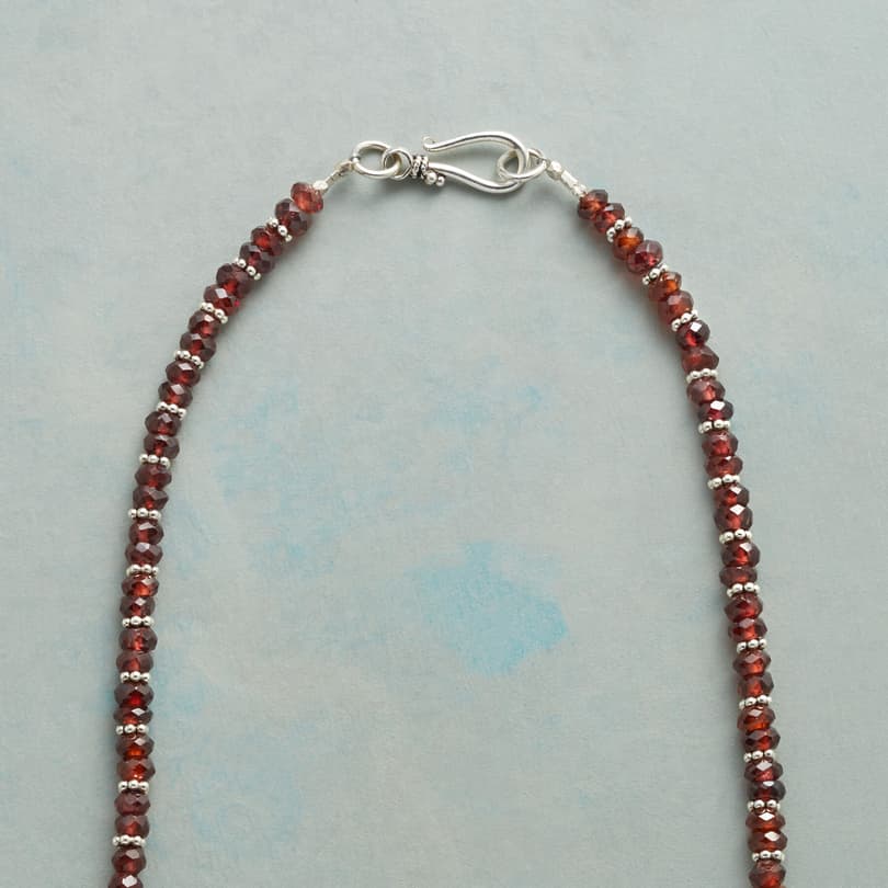 TWO AT A TIME GARNET NECKLACE view 2