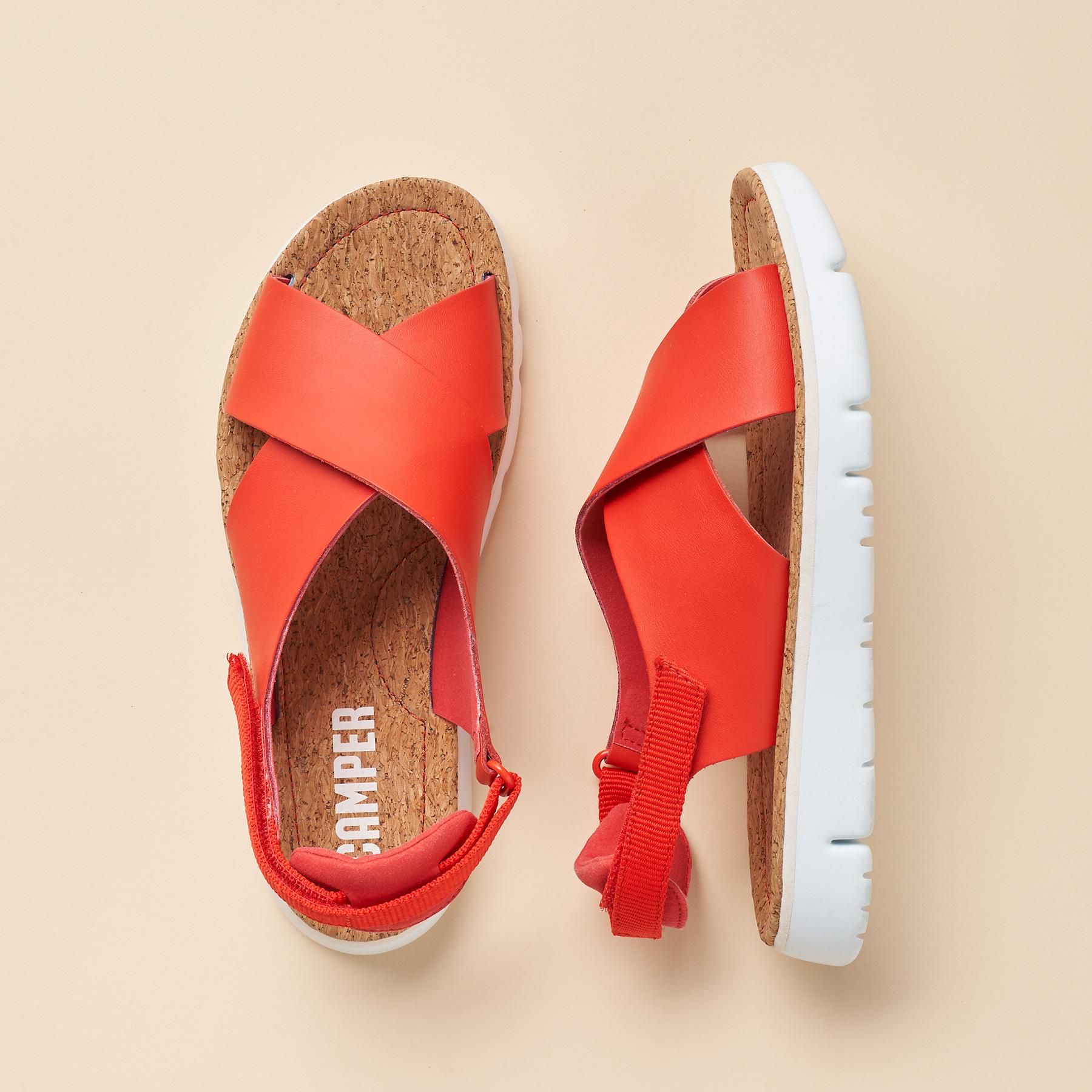 Camper Women's Oruga Sandals in Red 39