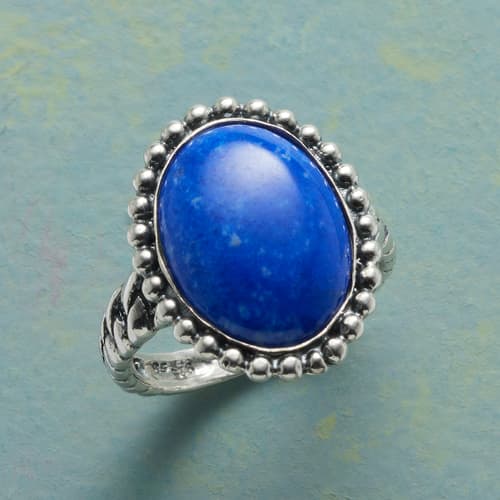 Blue Cosmos Ring View 1