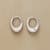 WHITE GOLD OVAL HOOPS view 1