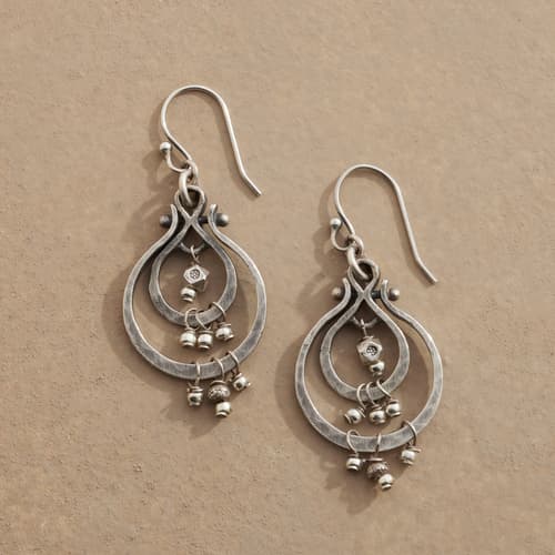 Silver Chandelier Earrings View 1