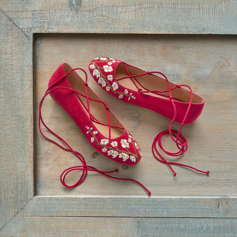 Embroidered flats shop