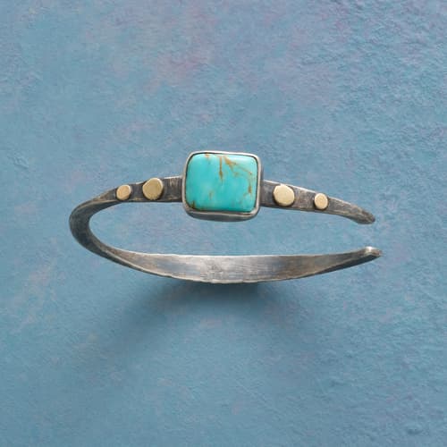 Dotted Turquoise Cuff Bracelet View 1
