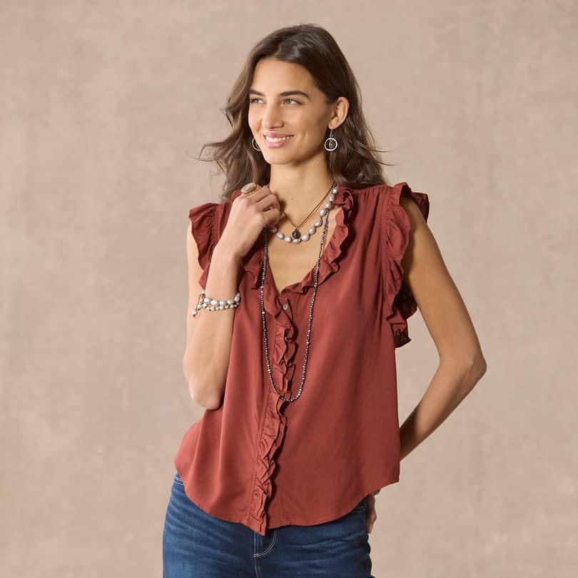 Women's best sale ruffle top