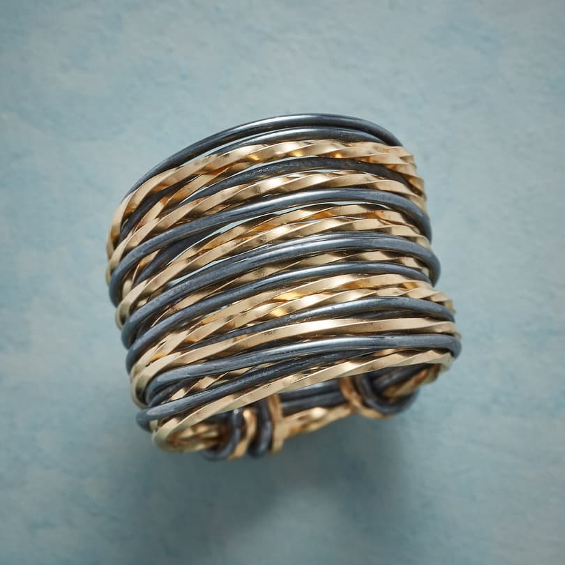 GATHERED STACK RING view 1