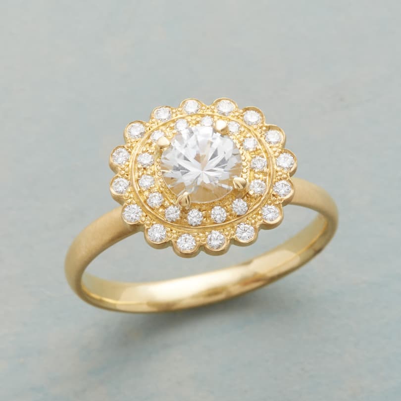 MAJESTIC WHITE SAPPHIRE RING view 1