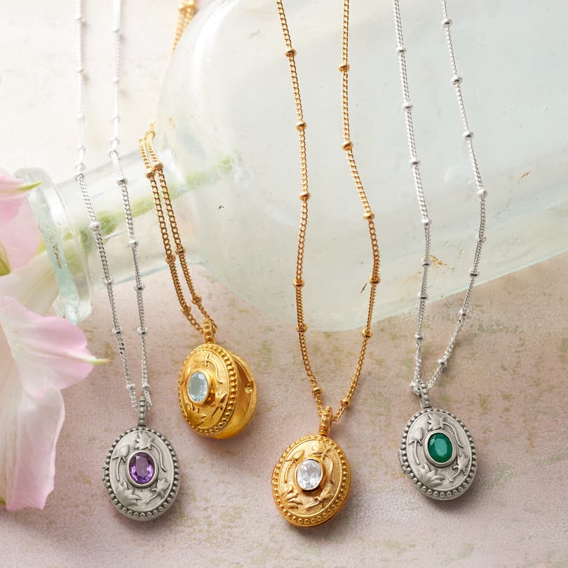 Gold Vermeil Birthstone Locket View 17