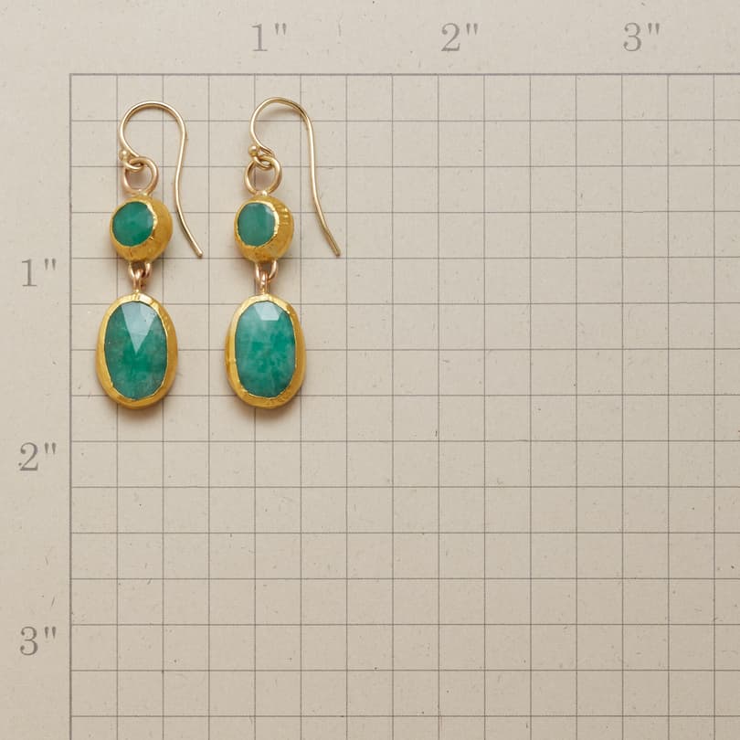 WRAPPED EMERALD EARRINGS view 1