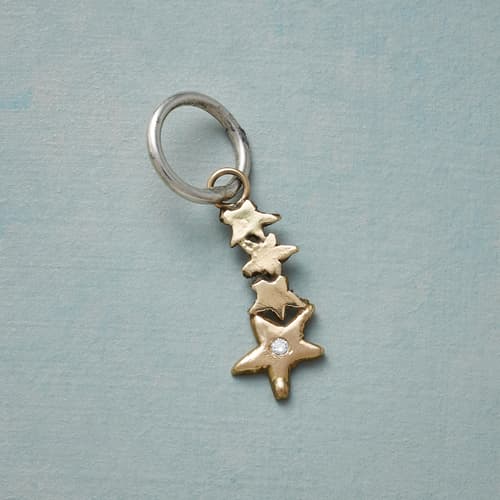 GOLD DIAMOND SHOOTING STAR CHARM view 1