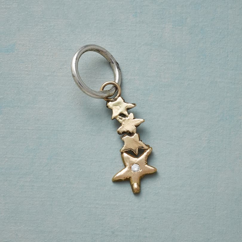 GOLD DIAMOND SHOOTING STAR CHARM view 1