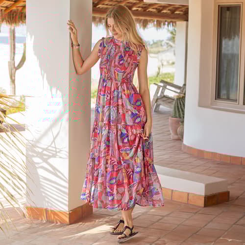 Zeta Smocked Dress View 4C_CORL