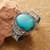 1940S BLUE GEM TURQUOISE CUFF view 1