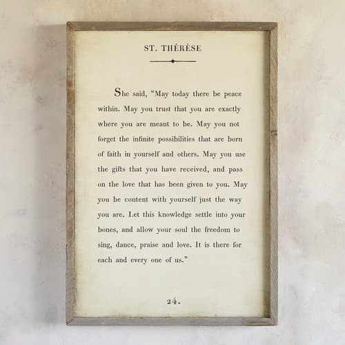 WORDS OF WISDOM PRINT BY ST. THERESE view 1