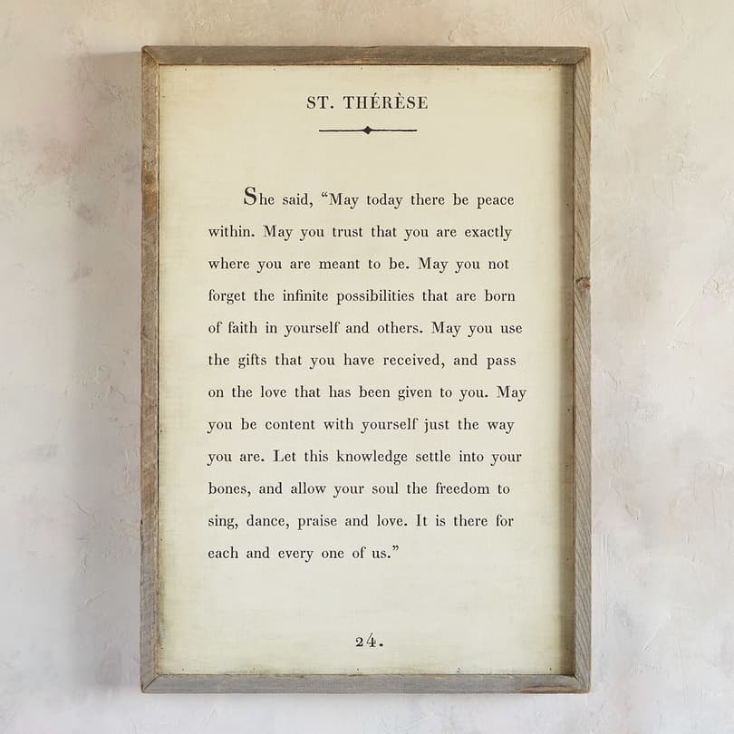 WORDS OF WISDOM PRINT BY ST. THERESE view 1
