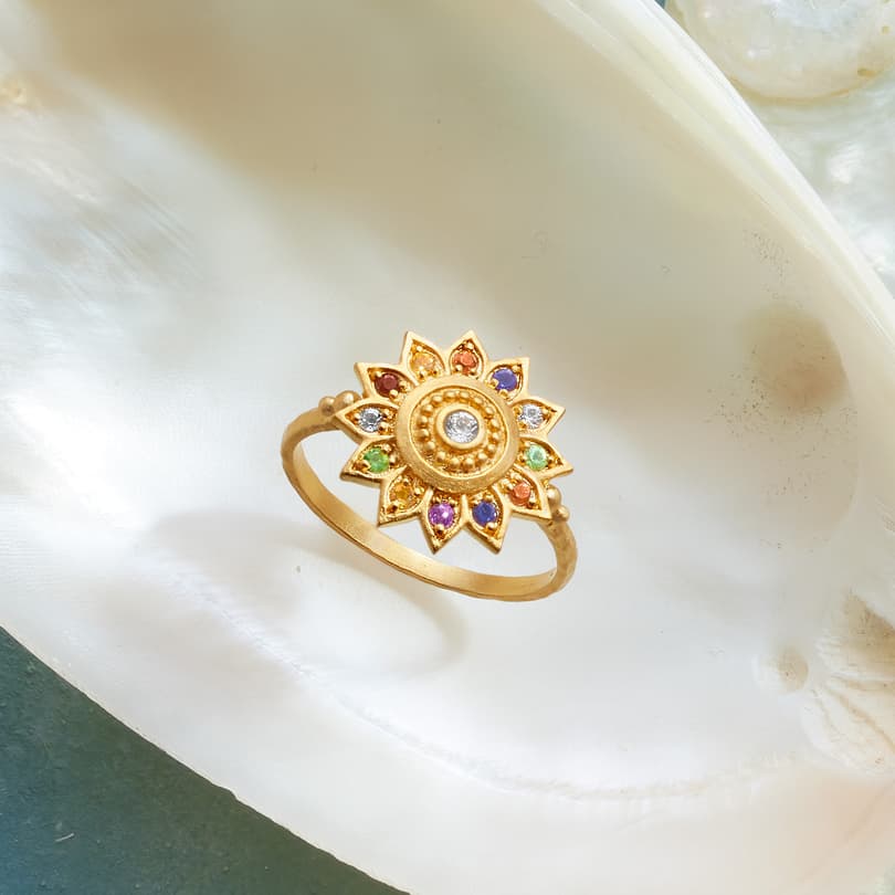 Vibrant Lotus Ring View 3