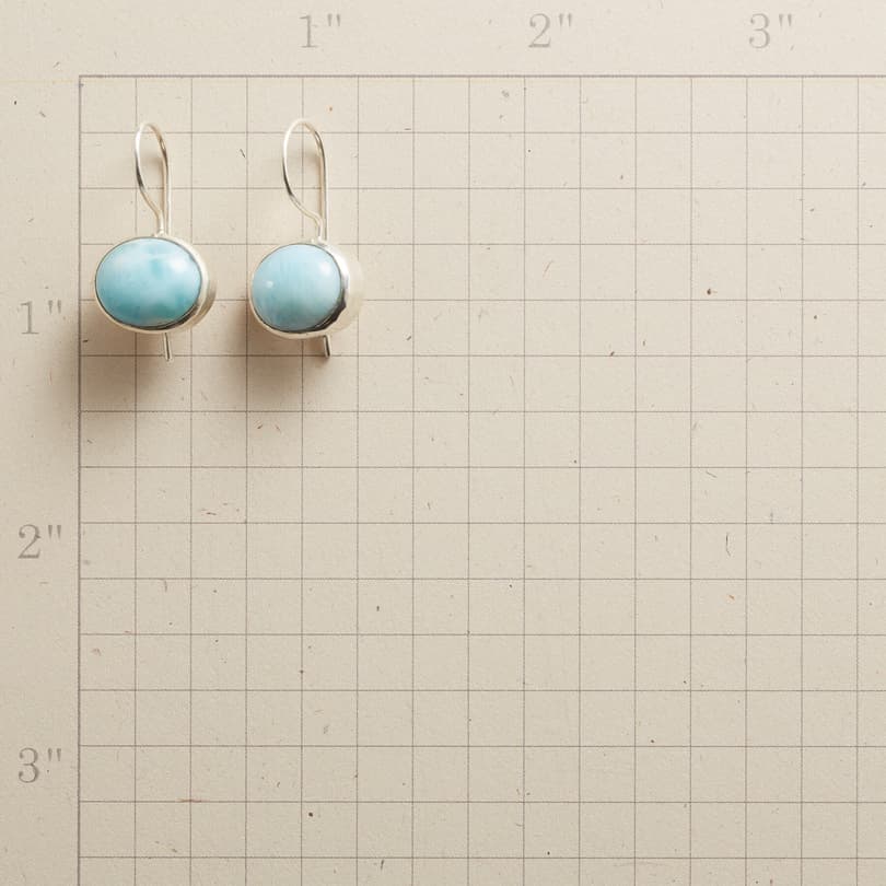 LARIMAR OVAL EARRINGS view 1