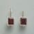 RED SQUARE EARRINGS view 1