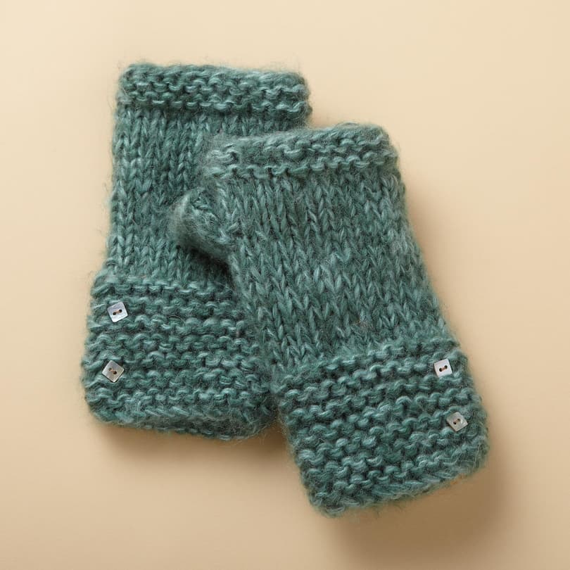 PEARL BUTTONED WRIST WARMERS view 1