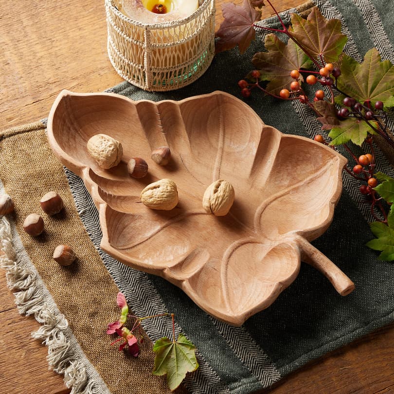 BOTANNICA CARVED LEAF BOWL view 1