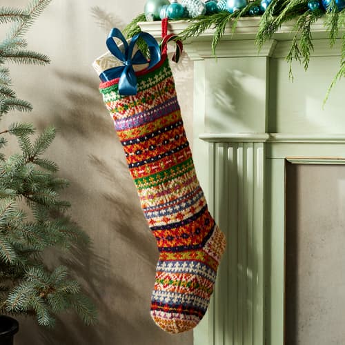 Heirloom Fair Isle Stocking View 1