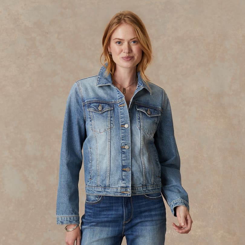 Tapestry Oversized Leather Denim Jacket - Ready to Wear