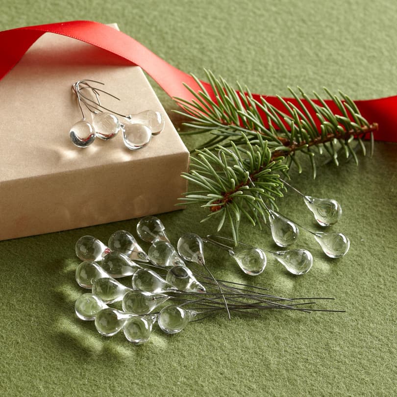 RAINDROP ORNAMENTS, SET OF 24 view 1