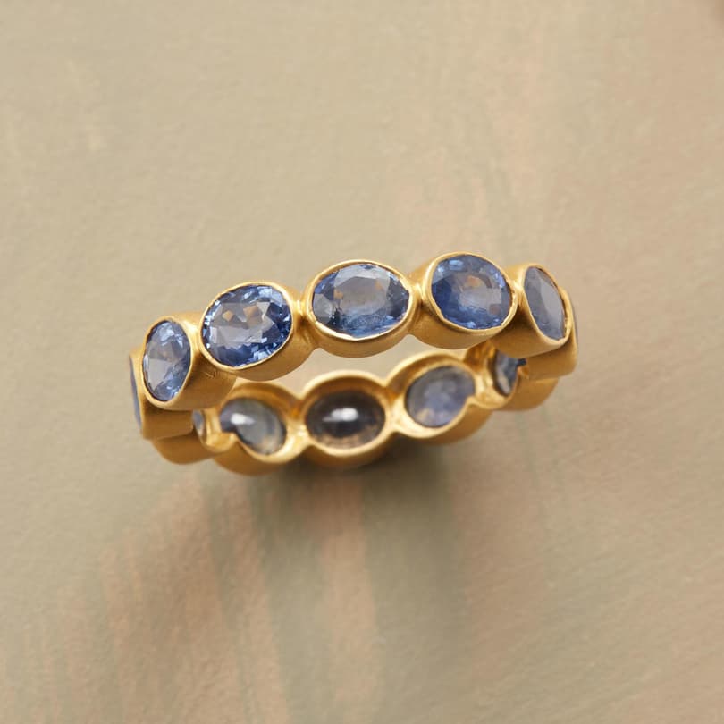 BUBBLE BEZEL SAPPHIRE RING view 1