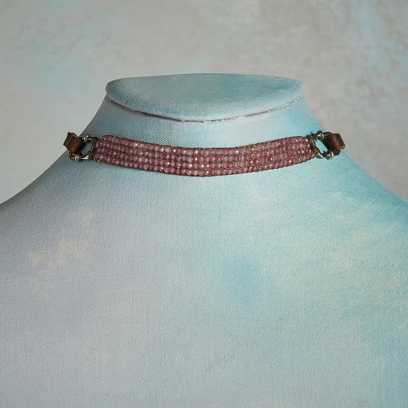 DUSTY ROSE CHOKER NECKLACE view 1
