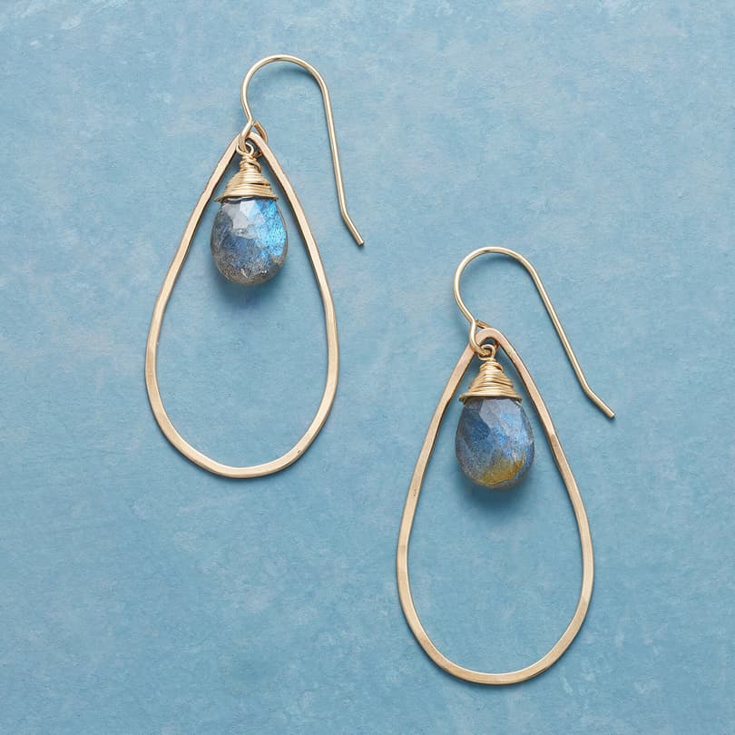 TWO DROP TEARDROP EARRINGS view 1