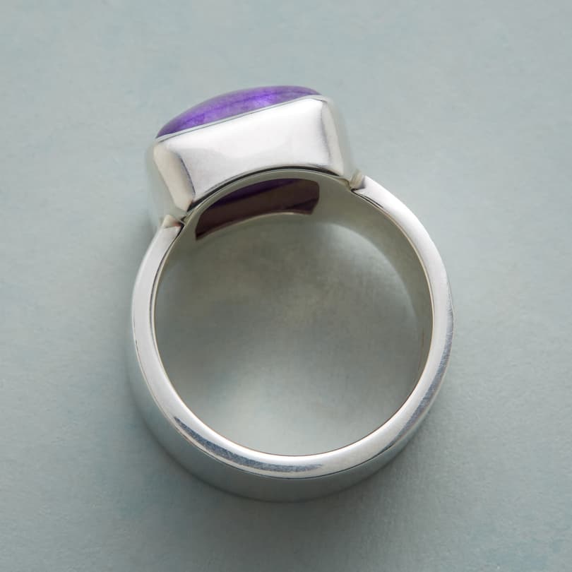 LAVENDER JADE RING view 2