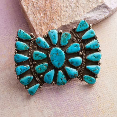 Navajo Turquoise Bow Pin View 1