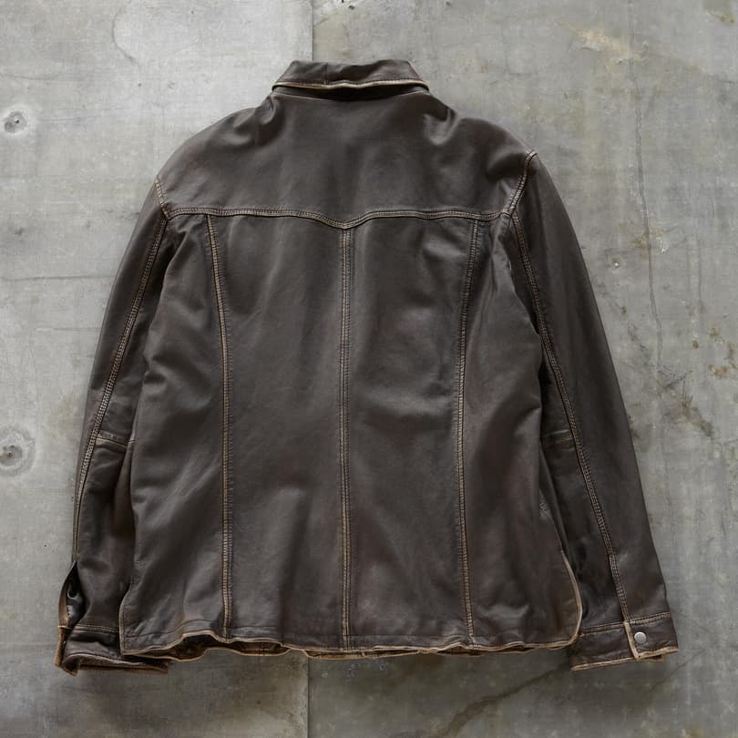 Glasgow Leather Jacket Sundance Catalog