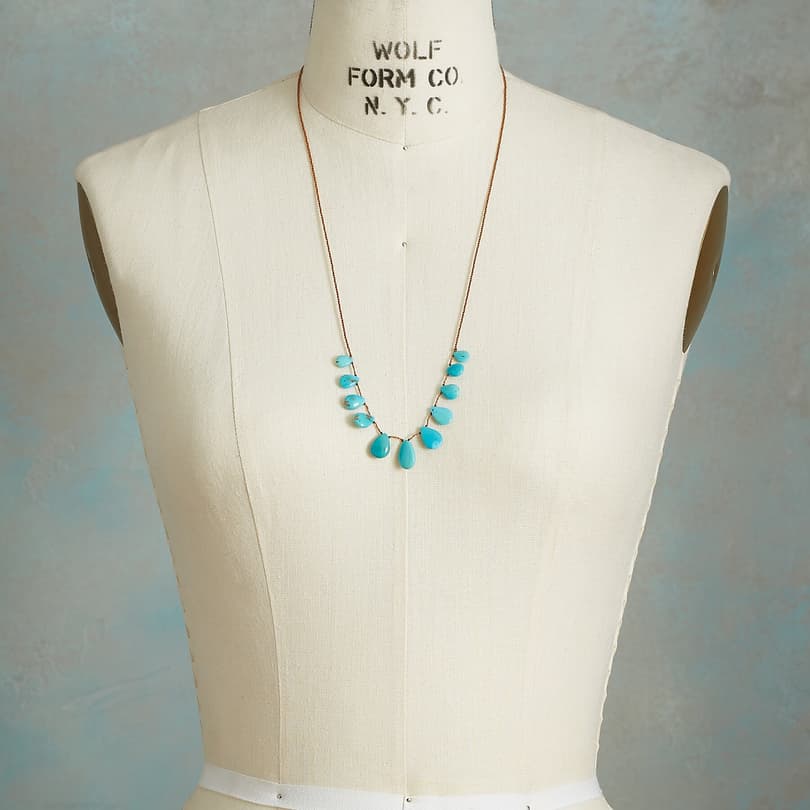 TASSELED TURQUOISE NECKLACE view 3